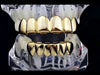 14k Gold Plated Plain Grillz Top & Bottom Teeth Set