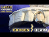 10K Gold Broken Heart Engraved Single Cap Grillz (Choose Tooth)
