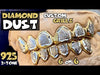 Gold Plated over 925 Silver Two-Tone Diamond-Dust Custom Grillz