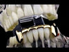 14K Gold Plated Slim Bar Bottom Vampire Fangs Grillz