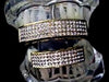 14K Gold Plated Four Row Iced Teeth Grillz Set