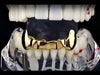 14K Gold Plated Half Bottom Teeth Vampire Fangs Grillz