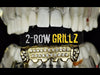 14K Gold Plated Two-Row Side Bling Iced Bottom Grillz