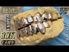 Real Solid 10K Gold Two-Tone Diamond-Dust Custom Grillz