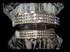 14K Gold Plated Three-Row Iced Grillz Set