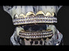 14K Gold Plated Two-Row Iced Teeth Grillz Set