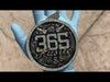 14K Gold Finish "365 Hustle" Jumbo Pendant Iced Medallion