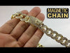 Cuban Link Iced Chain Gold Finish w/ Magnetic Clasp Necklace  24"