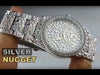 Men's Silver Tone Nugget Design Watch