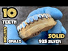 Real Solid 925 Sterling Silver Plain Custom Grillz