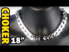 Silver Tone 18" x 18MM Plain Cuban Link Chain Necklace