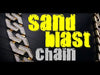 Sand Blast Squared Necklace and Bracelet Gold Finish Chain Set 30"