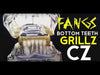 14K Gold Plated Slim CZ Bottom Half Vampire Fangs Grillz