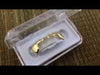 14k Gold Plated Slim Bar Grillz Top & Bottom Teeth Set