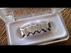 Silver Tone 4 Open Face Bottom Vampire Fang Grillz