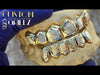 Gold Plated over 925 Silver Two-Tone Diamond-Dust Custom Grillz