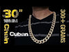 18k Gold Plated 30" x 18MM Iced Flooded Out Cuban Link Chain Necklace