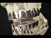 Silver Tone Eight Top and 8 Bottom Teeth Plain Grillz Set