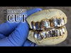 Real 10K Gold Two-Tone Diamond-Cut Custom Grillz