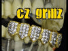 18k Gold Plated 2-Tone Bottom Iced Flooded Out CZ Teeth Grillz