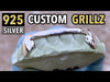 925 Sterling Silver Canine Caps Custom Grillz w/Front Bar