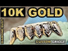 Real Solid 10K Gold Two-Tone Diamond-Dust Custom Grillz