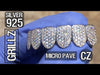 925 Sterling Silver CZ Flooded Out Micro Pave Bottom Teeth Grillz