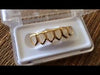 14K Gold Plated Six Open Face Hollow Teeth Grillz Set