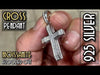925 Sterling Silver 0.82CT VVS1 Moissanite Iced Flooded Out Cross Pendant  1"