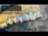 Gold Plated over 925 Silver Two-Tone Diamond-Dust Custom Grillz