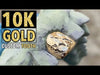 10K Gold Cap Diamond-Dust Diamond Cut Single Custom Grillz (Choose Tooth)