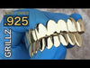 14K Gold Plated over Solid 925 Sterling Silver 8 On Eight Grillz Set