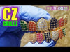 18K Gold Plated Iced CZ Rainbow Teeth Grillz Set Iced Flooded Out