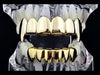 14K Gold Plated Vampire Fangs Plain Grillz Set