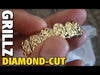 14K Gold Plated Diamond-Cut Top Teeth Grillz