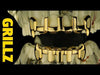 14K Gold Plated Vertical Bars Vampire Fangs Grillz Set