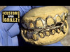 10K Gold Diamond Cut Diamond Dust Dust Open Face Custom Grillz