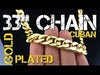 Cuban Link Gold Finish Chain Necklace 13MM 33"